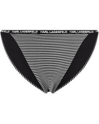 Karl Lagerfeld - Bikini-Hose mit Streifenmuster - Lyst