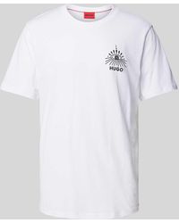 HUGO - T-Shirt mit Label-Print Modell 'Dedico' - Lyst
