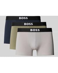 BOSS - Regular Fit Trunks aus Baumwoll-Elasthan-Mix im 3er-Pack - Lyst