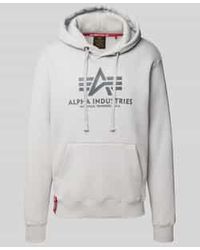 Alpha Industries - Hoodie Met Labelprint - Lyst