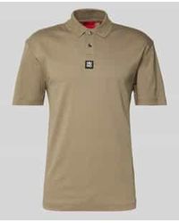HUGO - Regular Fit Poloshirt Met Labelbadge - Lyst