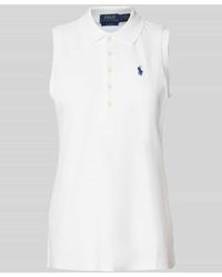Polo Ralph Lauren - Slim Fit Poloshirt im ärmellosen Design Modell 'JULIE' - Lyst