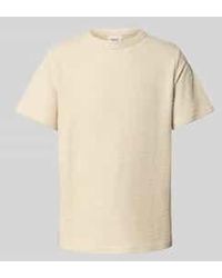 Forét - T-Shirt Met Geribde Ronde Hals, Model 'Willow' - Lyst