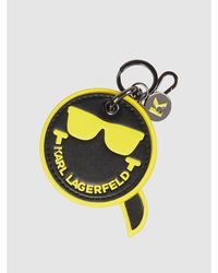Karl Lagerfeld X SMILEY® Schlüsselanhänger mit Logo - Schwarz