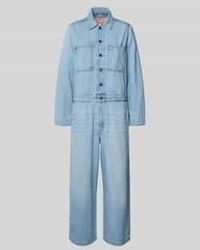Levi's - Jumpsuit Met Platte Kraag En Knoopsluiting - Lyst