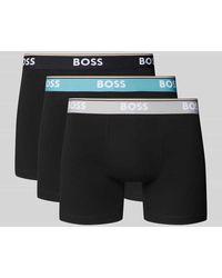 BOSS - Regular Fit Trunks aus Baumwoll-Mix im 3er-Pack - Lyst