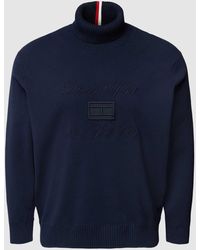Tommy Hilfiger - Plus Size Gebreide Pullover Met Labelstitching - Lyst