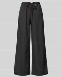 LeGer By Lena Gercke - Wide Leg Stoffen Broek Van Een Mix Van Viscose En Linnen, Model 'Emelie' - Lyst