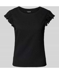 Pieces - T-Shirt mit Strukturmuster Modell 'LUNA' - Lyst