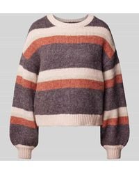 QS - Strickpullover Mit Puffärmeln - Lyst