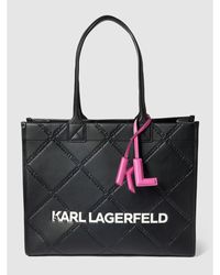 Karl Lagerfeld Shopper mit Label-Detail Modell 'skuare' - Schwarz