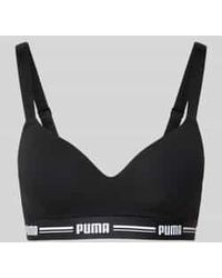 PUMA - Bralette Met Logo In Band - Lyst