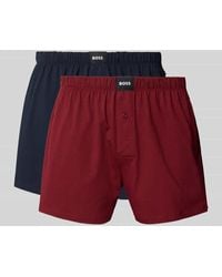BOSS - Regular Fit Boxershorts aus Baumwoll-Mix im 2er-Pack - Lyst