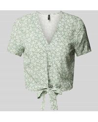 Vero Moda - Blusenshirt aus Viskose mit Knotendetail Modell 'EASY JOY' - Lyst