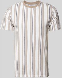 Lindbergh - Relaxed Fit T-Shirt mit Streifenmuster Modell 'Towel striped' - Lyst