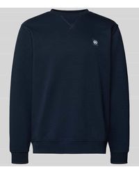 Lerros - Sweatshirt mit Rundhalsausschnitt und Label-Patch - Lyst