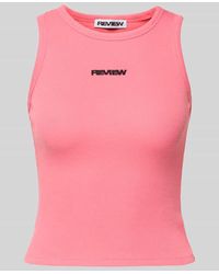 Review - Tanktop mit Label-Stitching - Lyst