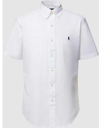 Polo Ralph Lauren - Hemd mit unifarbenem Design und Logo-Stickerei - Lyst