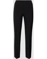 Dames Kleding voor voor Broeken Lois Wol Pinstripe Zwart in het Zwart pantalons en chinos voor Broeken met rechte pijp 