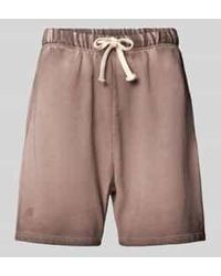 Another Cotton Lab - Relaxed Fit Korte Broek Met Labelprint - Lyst