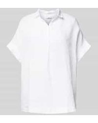 0039 Italy - Regular Fit Blouseshirt Van Linnen Met Kapmouwen - Lyst