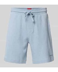HUGO - Regular Fit Sweatshorts Met Structuurmotief - Lyst