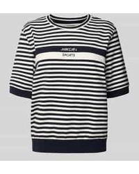 Marc Cain - T-Shirt Met Labelstitching En Ronde Hals - Lyst