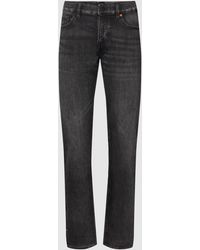 BOSS by HUGO BOSS - Slim Fit Jeans im Used-Look Modell 'Delaware' - Lyst