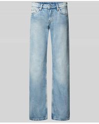 Weekday - Straight Fit Jeans im Used-Look Modell 'Arrow' - Lyst