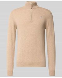 GANT - Regular Fit Pullover mit Strick-Optik aus reiner Lammwolle - Lyst