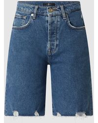 7 For All Mankind - Jeansshorts im Destroyed-Look - Lyst
