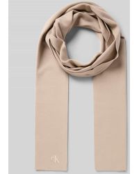 Calvin Klein - Schal aus Viskose-Mix mit Logo-Stitching - Lyst