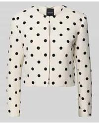 Marc Cain - Regular Fit Blazer Met Haakjessluiting En Ronde Hals - Lyst