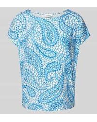 S.oliver - Relaxed Fit T-shirt Van Viscosemix Met Extra Brede Schouders - Lyst