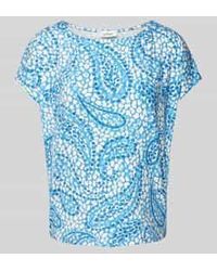S.oliver - Relaxed Fit T-shirt Van Viscosemix Met Extra Brede Schouders - Lyst