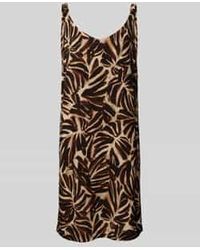 Soya Concept - Knielange Jurk Van Viscose Met V-Hals - Lyst