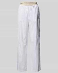 Calvin Klein - Regular Fit Pyjamabroek Met Logostitching, Model 'Poplin' - Lyst