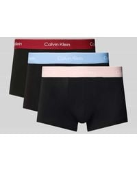 Calvin Klein - Trunks mit Logo-Stitching Modell 'Low Rise' im 3er-Pack - Lyst