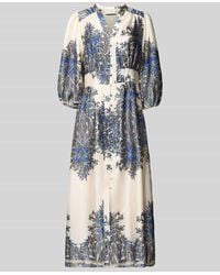 Neo Noir - Maxikleid mit Puffärmeln Modell 'STELLAR PAISLEY BORDER' - Lyst