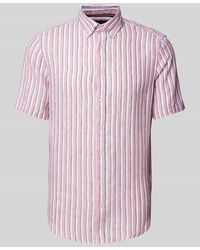 Christian Berg Men - Regular Fit Freizeithemd Aus Leinen Mit Button-Down-Kragen - Lyst