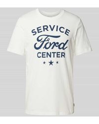 S.oliver - Regular Fit T-Shirt Aus Reiner Baumwolle Mit Ford-Print - Lyst