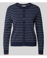 Tommy Hilfiger - Regular Fit Strickjacke aus Baumwoll-Mix - Lyst