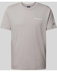 Champion - T-Shirt mit Label-Print und Logo-Patch - Lyst