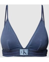 Calvin Klein - Bikini-Oberteil mit Label-Patch - Lyst