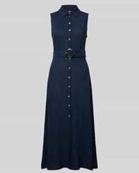 Apricot - Midi-Jurk Van Viscosemix Met Riem - Lyst