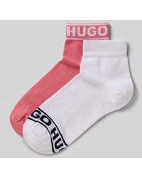 HUGO - Socken aus Baumwoll-Mix mit Logo-Stitching im 2er-Pack - Lyst
