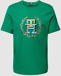 Tommy Hilfiger - Regular Fit T-Shirt mit Label-Stitching - Lyst