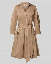 0039 Italy - Knielange Overhemdjurk Met Strikceintuur - Lyst