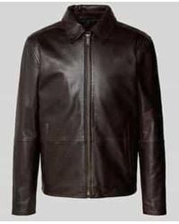 Strellson - Regular Fit Leren Jack Van Echt Lamsnappa, Model 'Kellan' - Lyst