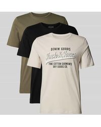 Jack & Jones - T-Shirt Mit Label-Print Modell 'Ethan' Im 3Er-Pack - Lyst